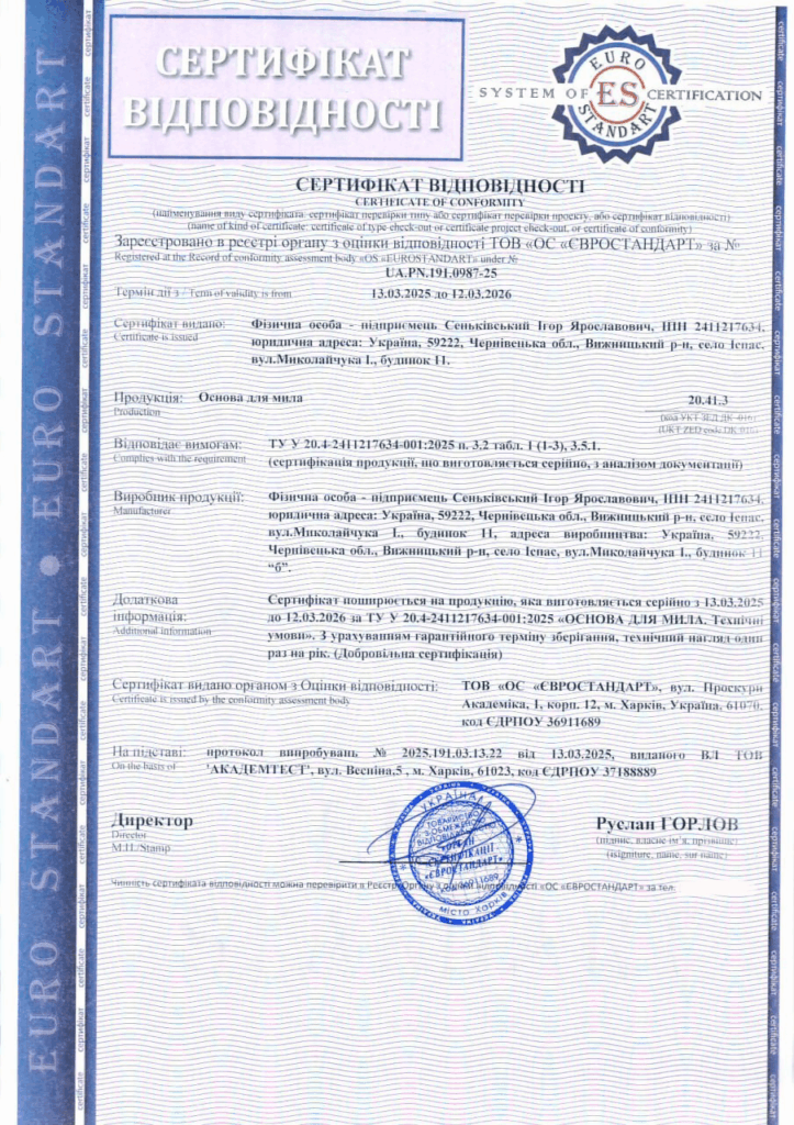 Сертифікація основи для мила: успішний кейс за 3 дні